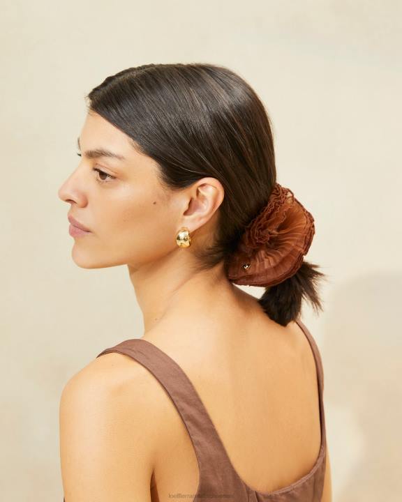vrouwen Emmy geplooide laag scrunchie bruin Loeffler Randall accessoires J8TT166