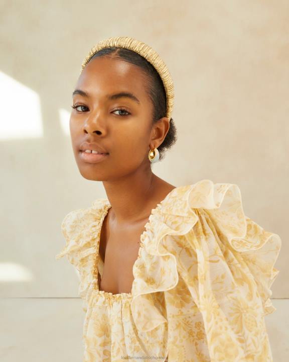 vrouwen Marina gezwollen hoofdband goud Loeffler Randall accessoires J8TT138