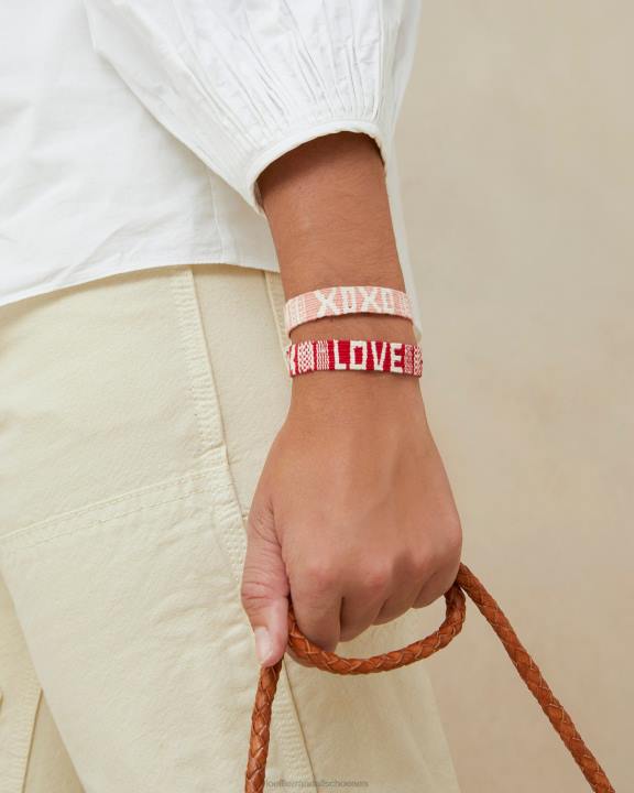 vrouwen hou van xoxo-armbanden rood/roze Loeffler Randall accessoires J8TT406