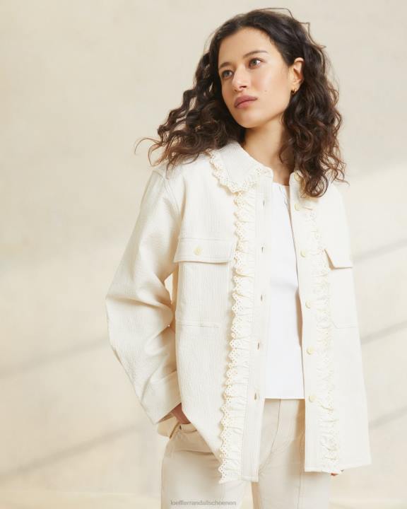 vrouwen Zeke karweijas met oogjes ecru Loeffler Randall kleren J8TT260