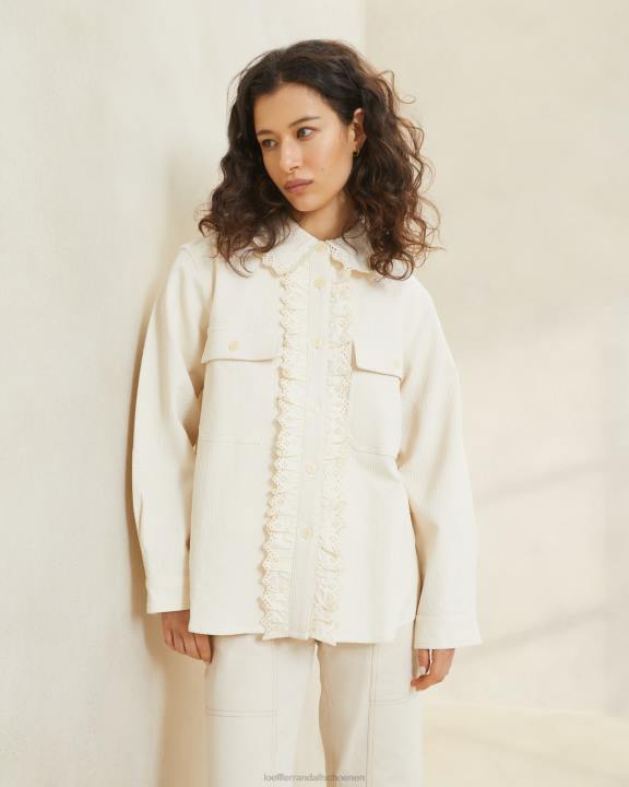 vrouwen Zeke karweijas met oogjes ecru Loeffler Randall kleren J8TT260