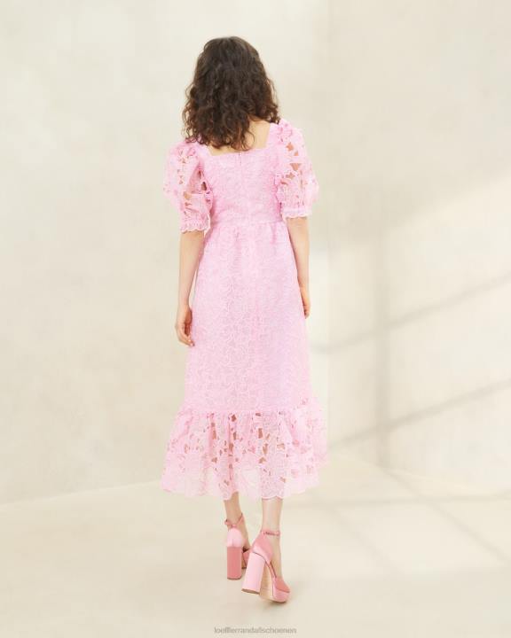 vrouwen Addison jurk met pofmouwen roze Loeffler Randall kleren J8TT181