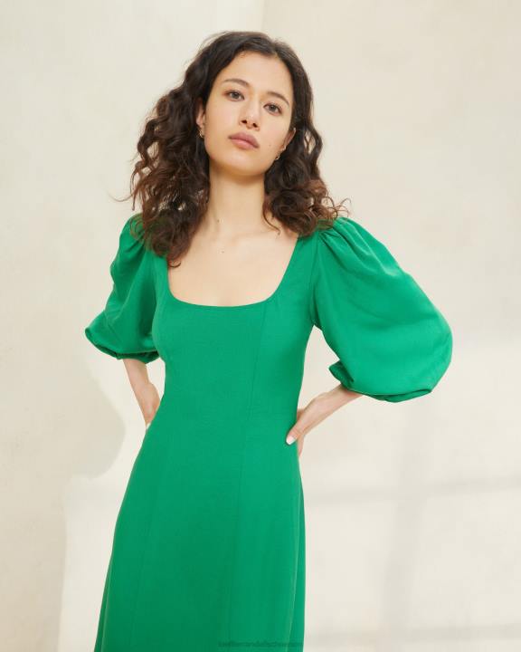 vrouwen Carmina curve-jurk smaragd Loeffler Randall kleren J8TT185