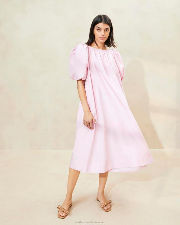 vrouwen Mimi roze oversized jurk met pofmouwen zacht roze Loeffler Randall kleren J8TT183