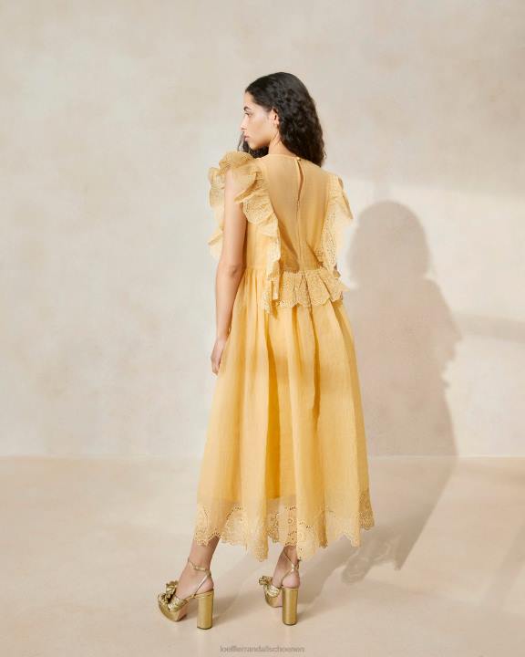 vrouwen naomi geborduurde geschulpte jurk duin Loeffler Randall kleren J8TT192