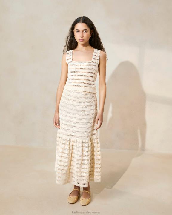 vrouwen Scarlett gehaakte rok met ruches aan de zoom natuurlijk Loeffler Randall kleren J8TT232