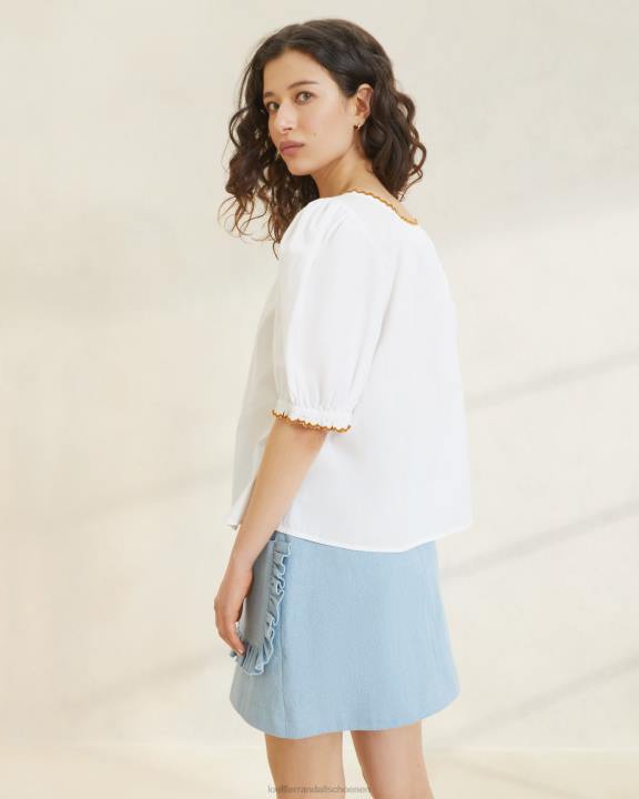 vrouwen Britton geschulpte blouse wit/sigaar Loeffler Randall kleren J8TT203