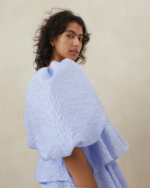 vrouwen Jessalyn gewatteerde top blauw Loeffler Randall kleren J8TT250