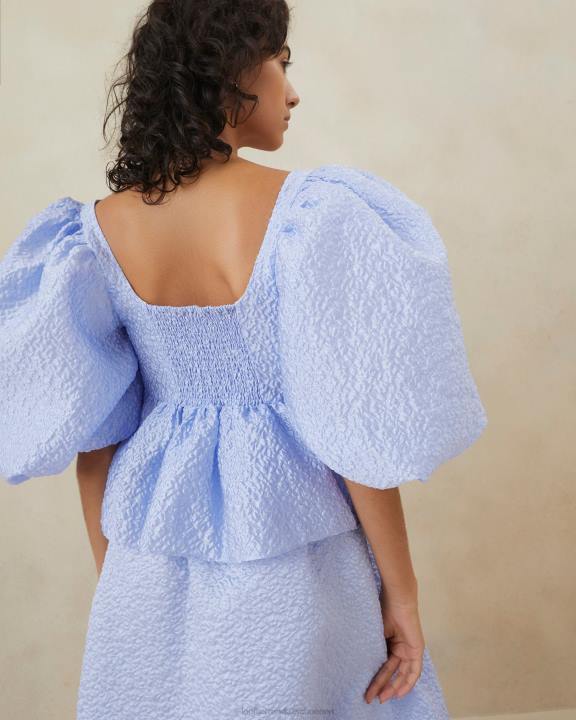 vrouwen Jessalyn gewatteerde top blauw Loeffler Randall kleren J8TT250