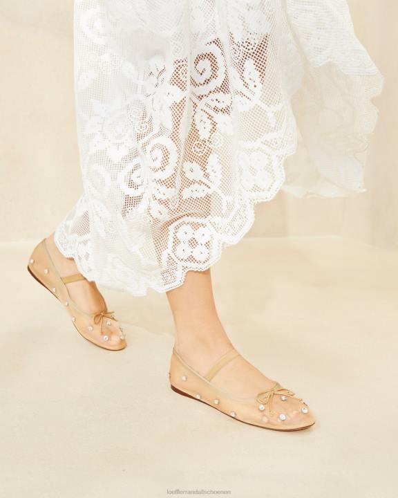 vrouwen leonie ballet plat karamel/helder Loeffler Randall schoenen J8TT299