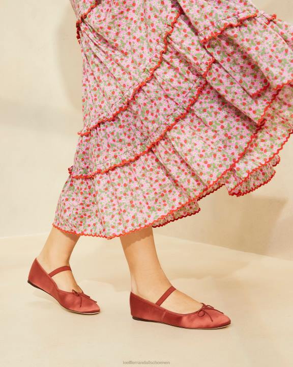vrouwen leonie ballet plat terracotta Loeffler Randall schoenen J8TT310