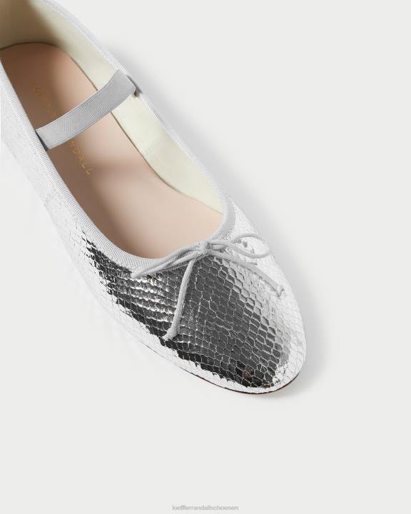 vrouwen leonie ballet plat zilver Loeffler Randall schoenen J8TT309
