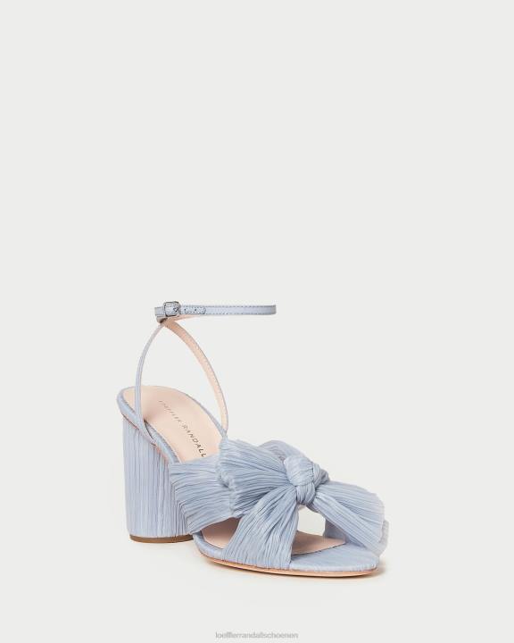 vrouwen Camellia geplooide strikhak blauw Loeffler Randall schoenen J8TT7