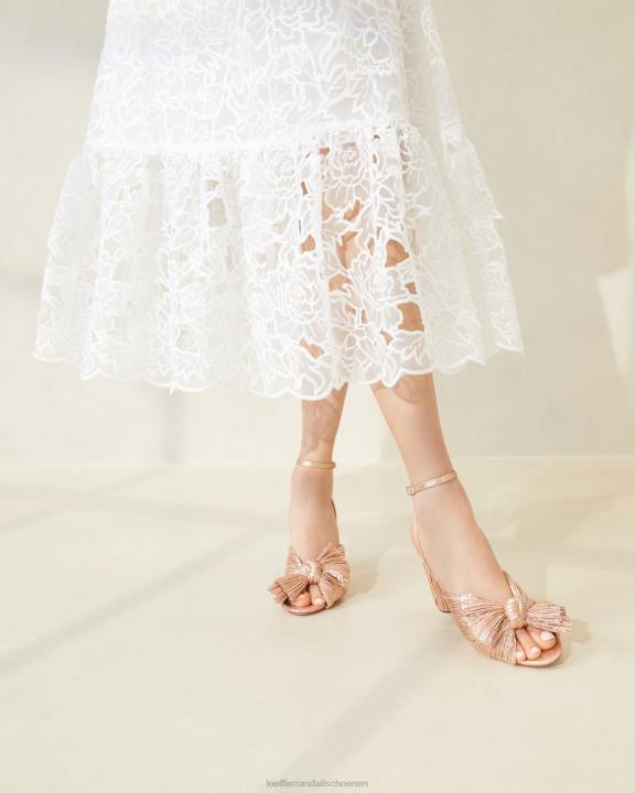 vrouwen Camellia geplooide strikhak duin Loeffler Randall schoenen J8TT72