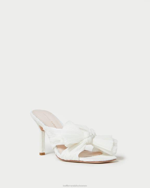 vrouwen Claudia muiltje met geplooide strik parel Loeffler Randall schoenen J8TT73