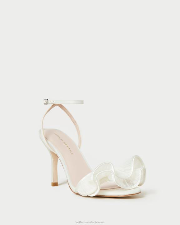 vrouwen Estella sandaal met ruches en hak parel Loeffler Randall schoenen J8TT42