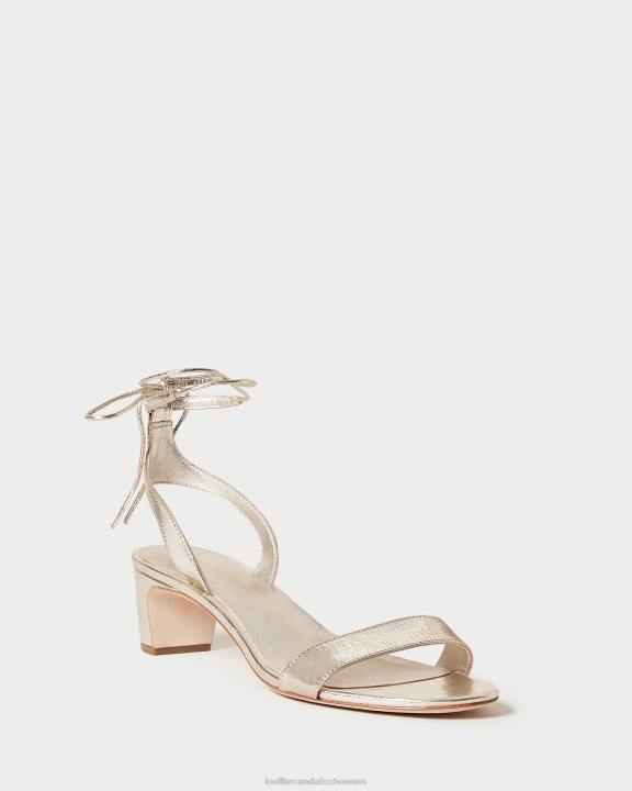 vrouwen Jackie sandaal met middenhak Champagne Loeffler Randall schoenen J8TT12