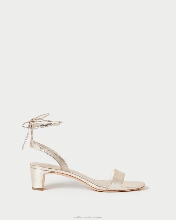 vrouwen Jackie sandaal met middenhak Champagne Loeffler Randall schoenen J8TT12