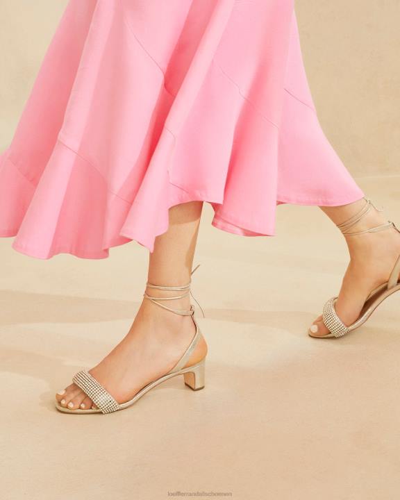 vrouwen Jackie sandaal met middenhak cappuccino Loeffler Randall schoenen J8TT70
