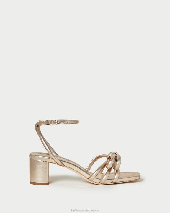 vrouwen Mikel sandaal met halve hak Champagne Loeffler Randall schoenen J8TT22