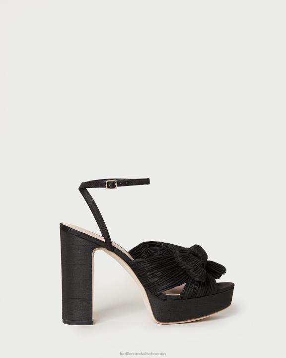 vrouwen Natalia platform strikhak zwart Loeffler Randall schoenen J8TT23