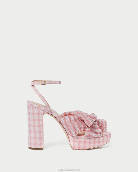 vrouwen Natalia strikhak zacht roze gingham Loeffler Randall schoenen J8TT82