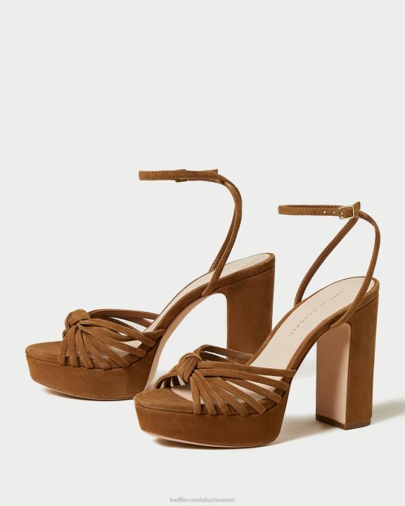 vrouwen Rivka platformsandaal met knoop cacao Loeffler Randall schoenen J8TT81