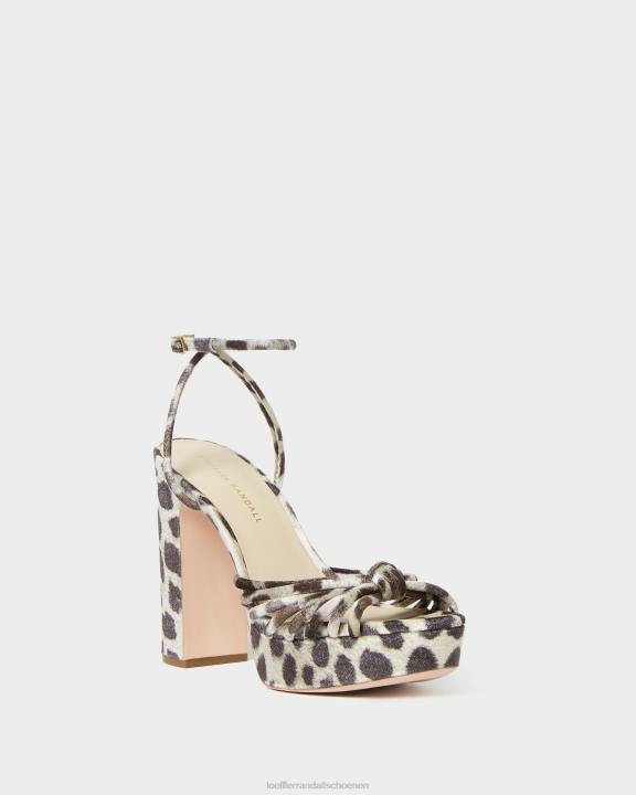 vrouwen Rivka platformsandaal met knoop luipaard Loeffler Randall schoenen J8TT98