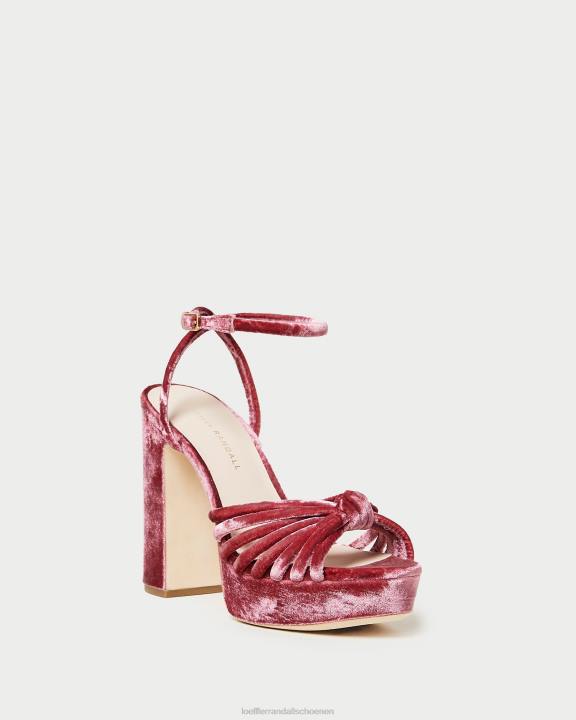 vrouwen Rivka platformsandaal met knoop thee roos Loeffler Randall schoenen J8TT48