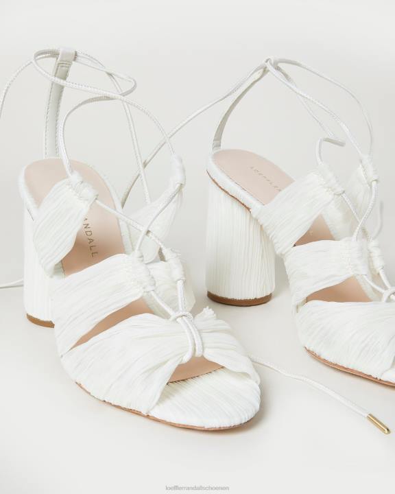 vrouwen Teresa geplooide sandaal met veters parel Loeffler Randall schoenen J8TT83