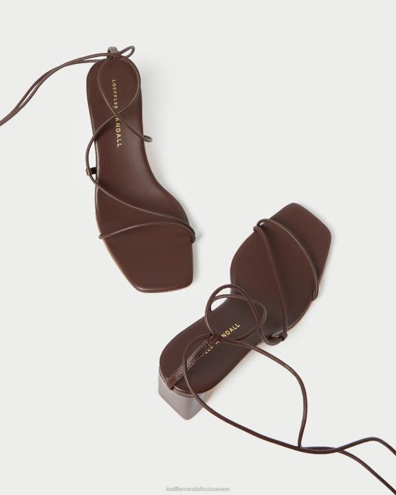 vrouwen cosette enkelwikkelhak chocolade Loeffler Randall schoenen J8TT86