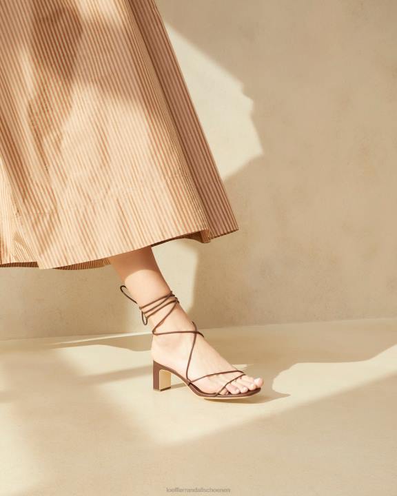vrouwen cosette enkelwikkelhak chocolade Loeffler Randall schoenen J8TT86