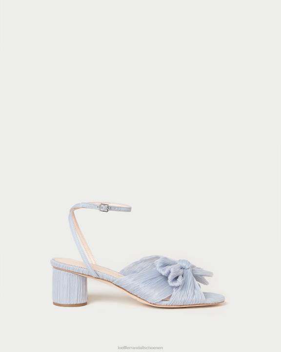 vrouwen dahlia geplooide strikhak blauw Loeffler Randall schoenen J8TT4