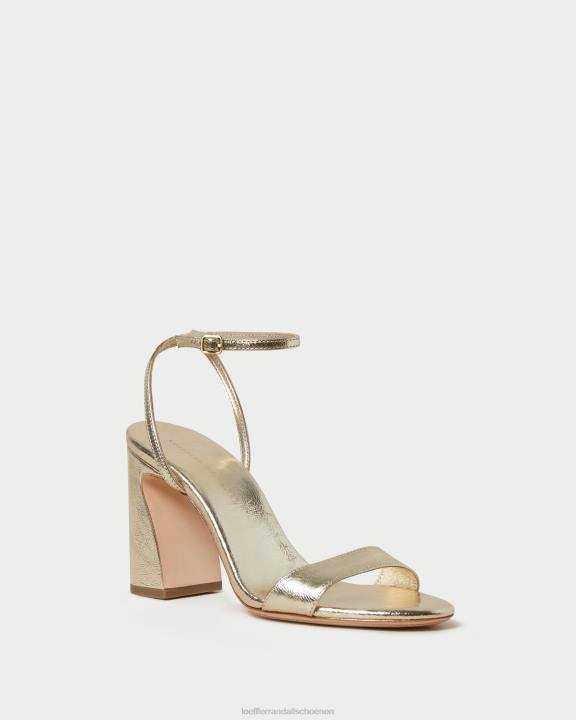 vrouwen malia sandaal met gebogen hak Champagne Loeffler Randall schoenen J8TT50