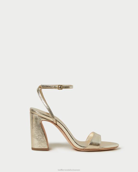 vrouwen malia sandaal met gebogen hak Champagne Loeffler Randall schoenen J8TT50