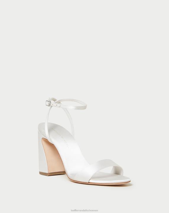 vrouwen malia sandaal met gebogen hak room Loeffler Randall schoenen J8TT45