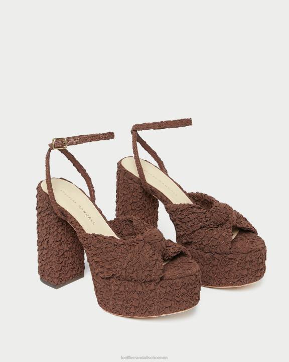vrouwen roz knoop-platform cacao Loeffler Randall schoenen J8TT92