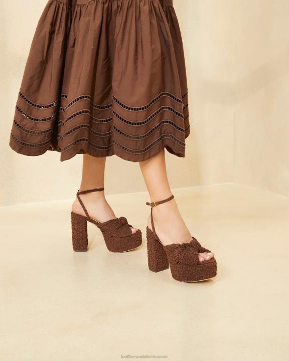 vrouwen roz knoop-platform cacao Loeffler Randall schoenen J8TT92