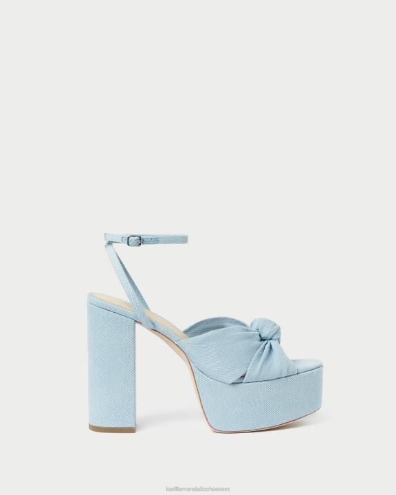 vrouwen roz knoop-platform lichte denim Loeffler Randall schoenen J8TT84