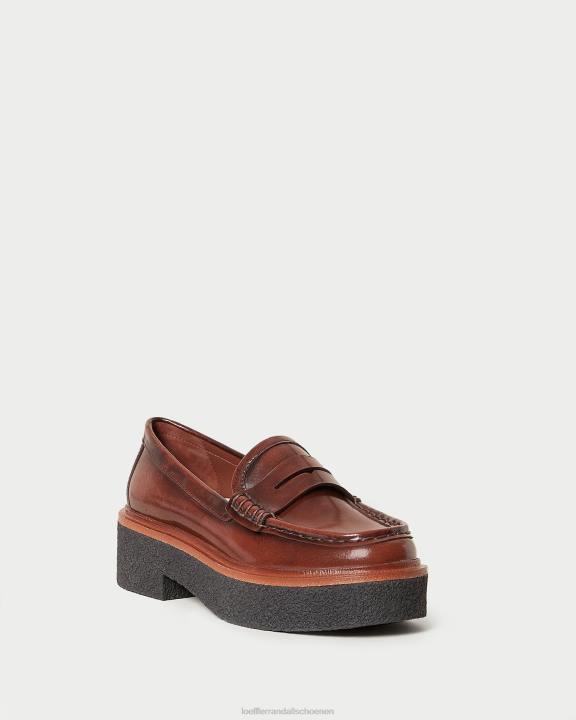 vrouwen Rikki platformloafer bruin Loeffler Randall schoenen J8TT312