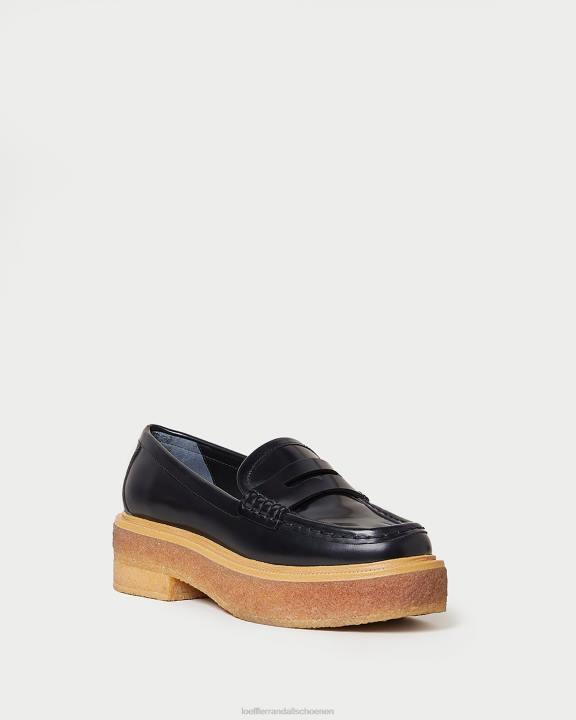 vrouwen Rikki platformloafer zwart Loeffler Randall schoenen J8TT311