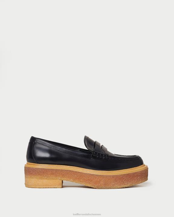vrouwen Rikki platformloafer zwart Loeffler Randall schoenen J8TT311
