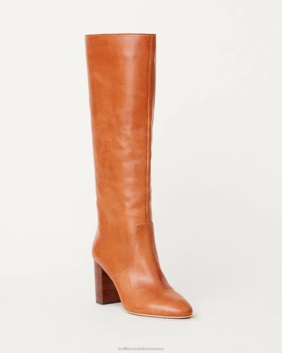 vrouwen goudkleurige hoge laars cognac Loeffler Randall schoenen J8TT268