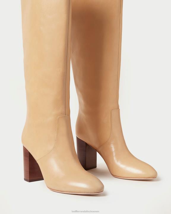 vrouwen goudkleurige hoge laars khaki Loeffler Randall schoenen J8TT288