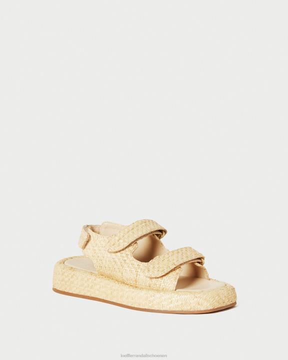 vrouwen Blaise raffia platform sandaal natuurlijk Loeffler Randall schoenen J8TT101