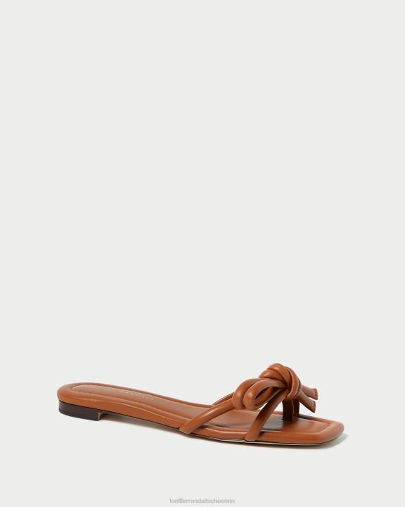 vrouwen Hadley bruine striksandaal hout Loeffler Randall schoenen J8TT119