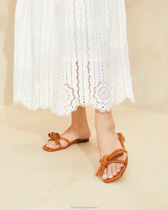 vrouwen Hadley bruine striksandaal hout Loeffler Randall schoenen J8TT119