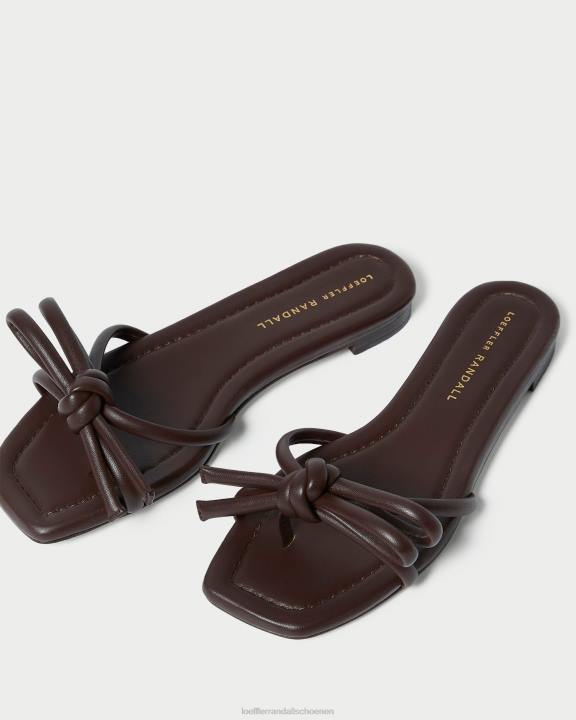vrouwen Hadley-sandaal met strik chocolade Loeffler Randall schoenen J8TT130
