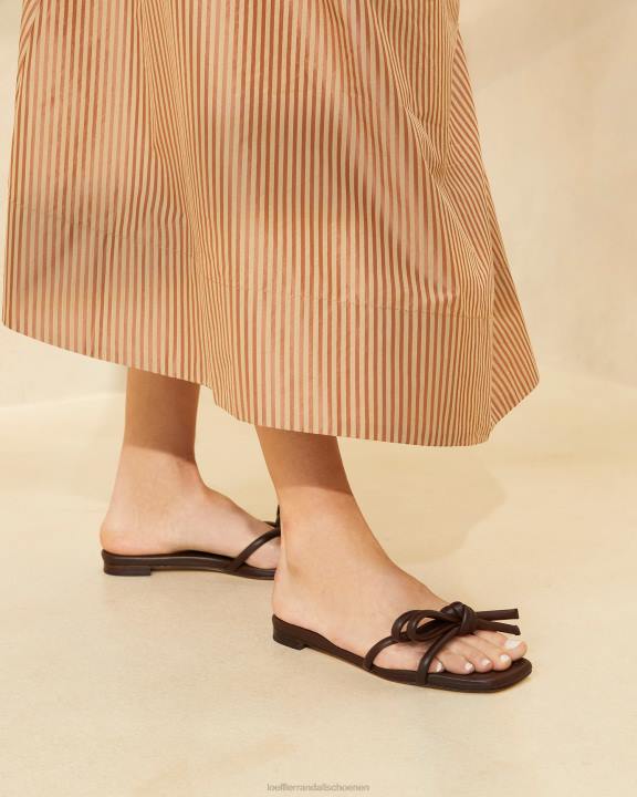 vrouwen Hadley-sandaal met strik chocolade Loeffler Randall schoenen J8TT130
