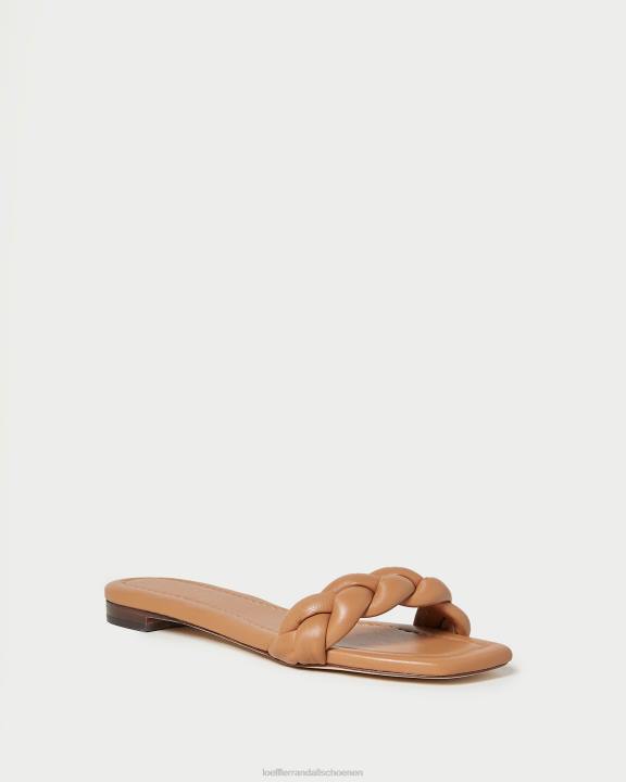 vrouwen Jackson gevlochten sandaal donker zand Loeffler Randall schoenen J8TT107